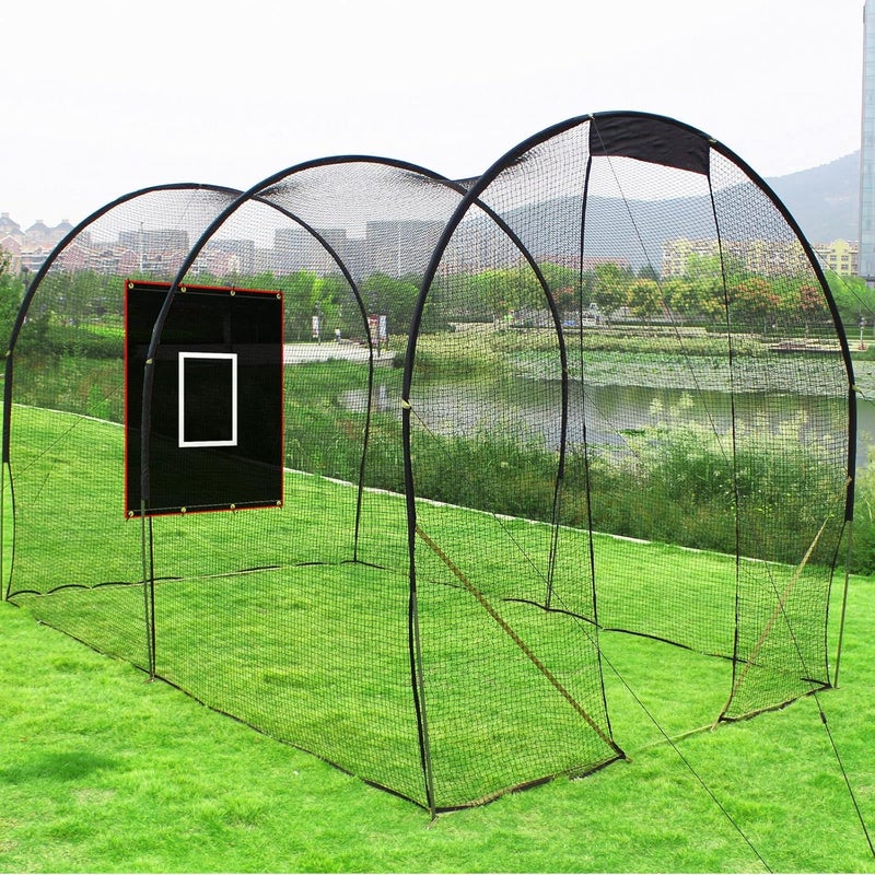 Sharellon 5'x6' Batting Cage Backstop, Baseball Vinyl Backstop, Baseball Softball Batting Cage Backdrop Target, Baseball Pitcher Training Equipment Aid for Hitting Pitching - Image 5